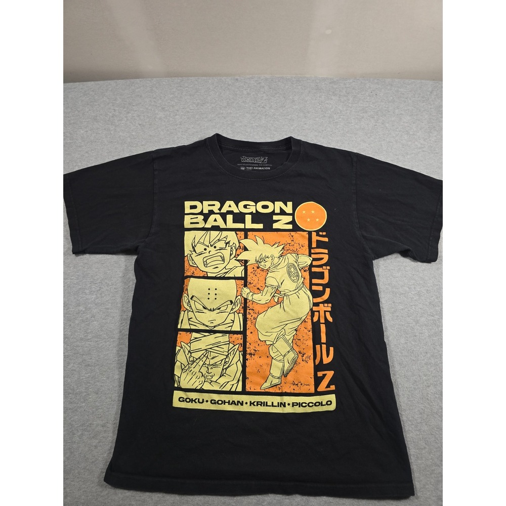 Dragon Ball Z Goku Gohan Krillin Piccolo Graphic T-Shirt Black Mens Medium